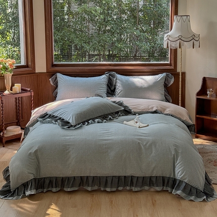 TT.one 塔塔家居 2025新款全棉法式浪漫双层花边四件套-森野系列 秘语