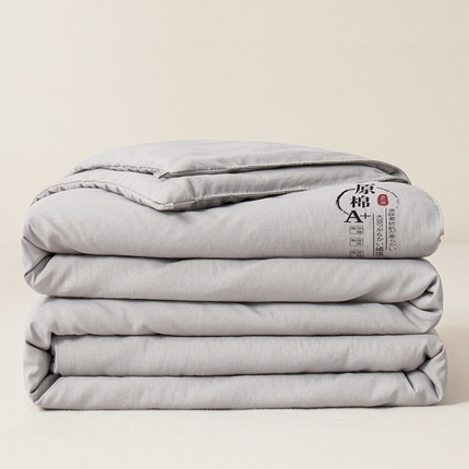 恒畅 2025新款A类原棉抗菌夏被被芯夏凉被空调被 原棉夏被-灰色