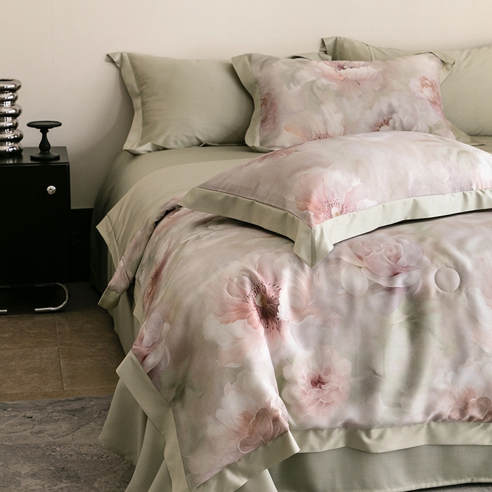 91家纺网 家纺一手货源 找家纺 立奥被业 2025年新款100%莱赛尔夏被莱赛尔夏被四件套天丝夏凉被 微澜-紫