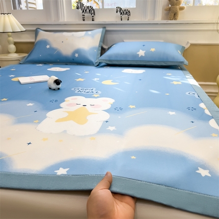 91家纺网 家纺一手货源 找家纺 （总）五月家纺 2025新款卡通冰丝印花凉席