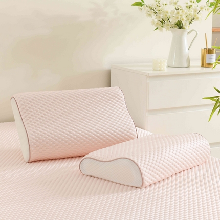 91家纺网 家纺一手货源 找家纺 （总）小猫派 2025新款夏季冰丝凉感豆豆乳胶枕套清凉儿童记忆枕芯套