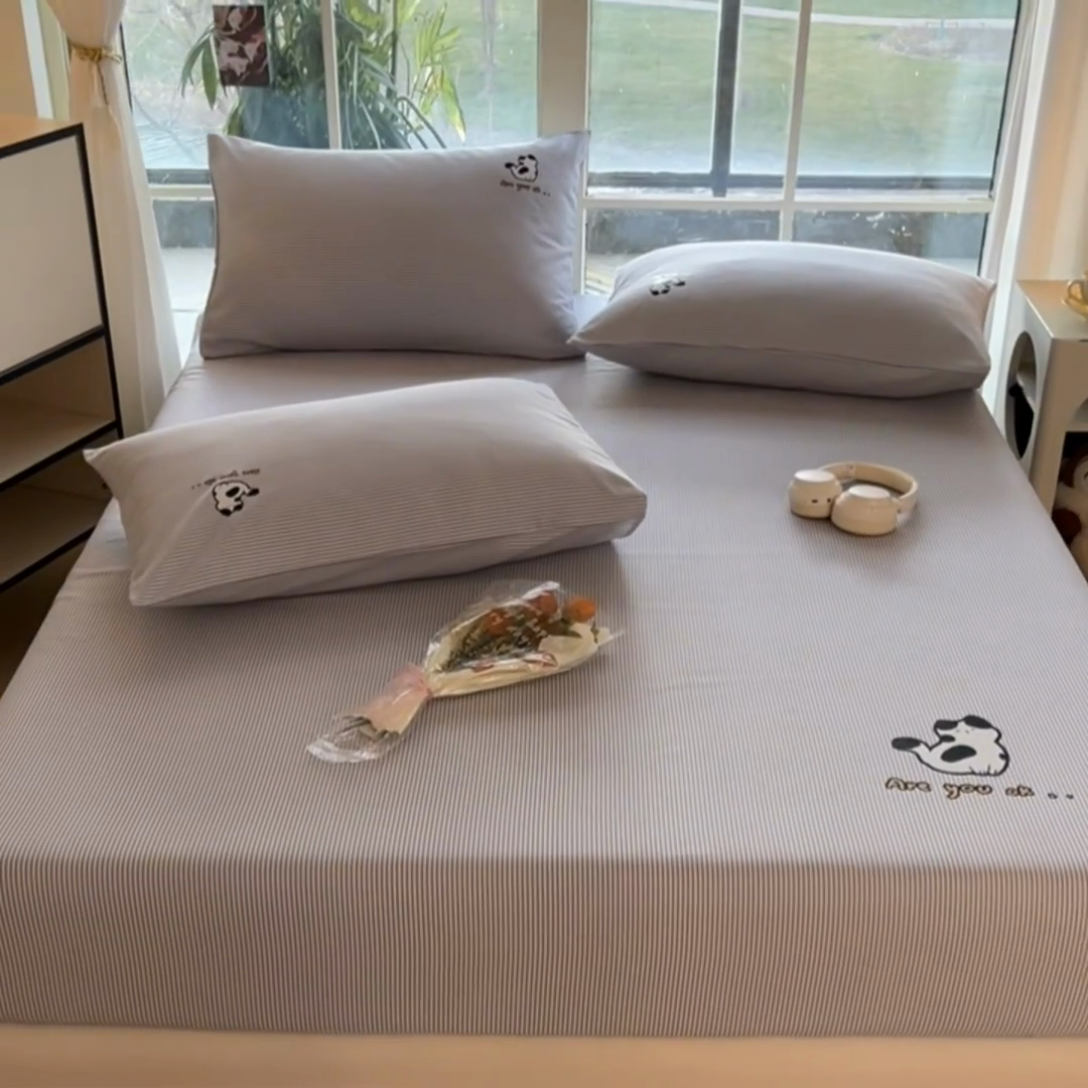 91家纺网 家纺一手货源 找家纺 （总）博雅 2025新款全棉老粗布烫画床笠系列