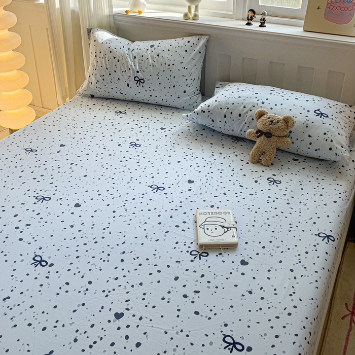 91家纺网 家纺一手货源 找家纺 仟人梦2025新款水洗棉印花床笠 艺术之名-兰