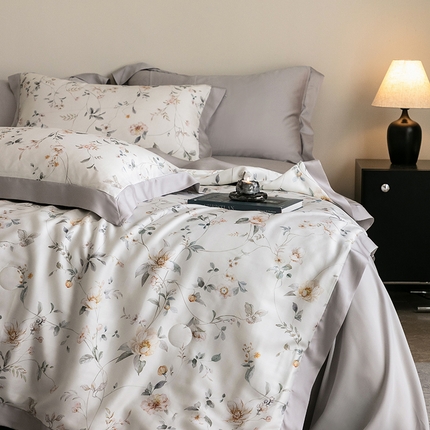 91家纺网 家纺一手货源 找家纺 （总）立奥被业 2025年新款100%莱赛尔夏被莱赛尔夏被四件套天丝夏凉被