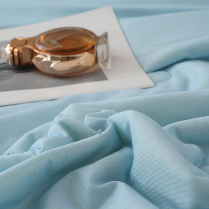 91家纺网 家纺一手货源 找家纺 薇玛仕 2025新款A类牛奶丝针织棉印花大豆夏凉被空调被儿童被 天空蓝