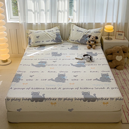 仟人梦2025新款水洗棉印花床笠 追喵日记