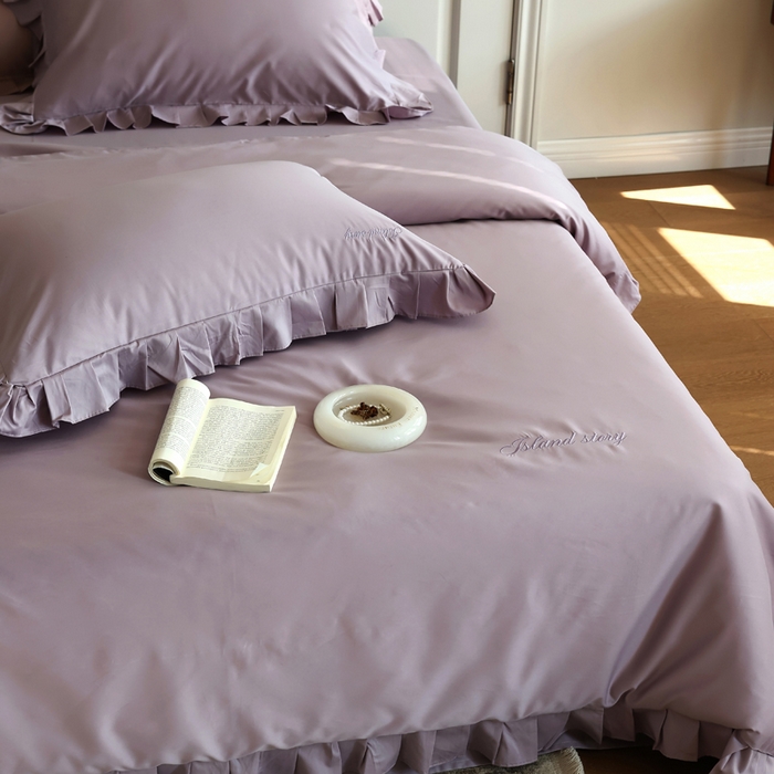 91家纺网 家纺一手货源 找家纺 轩和2025新款lf级80支超柔加密天丝棉四件套拍摄一控价不低于468 488 绒月纪事