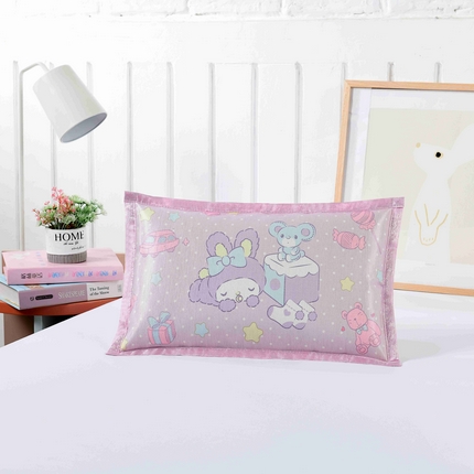 小猫派 2025新款夏季儿童冰丝枕套学生乳胶卡通枕头巾幼儿园宝宝凉爽枕芯套 糖果女孩