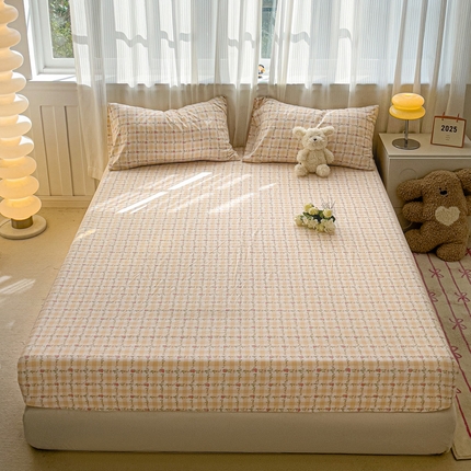 91家纺网 家纺一手货源 找家纺 （总）仟人梦2025新款水洗棉印花床笠