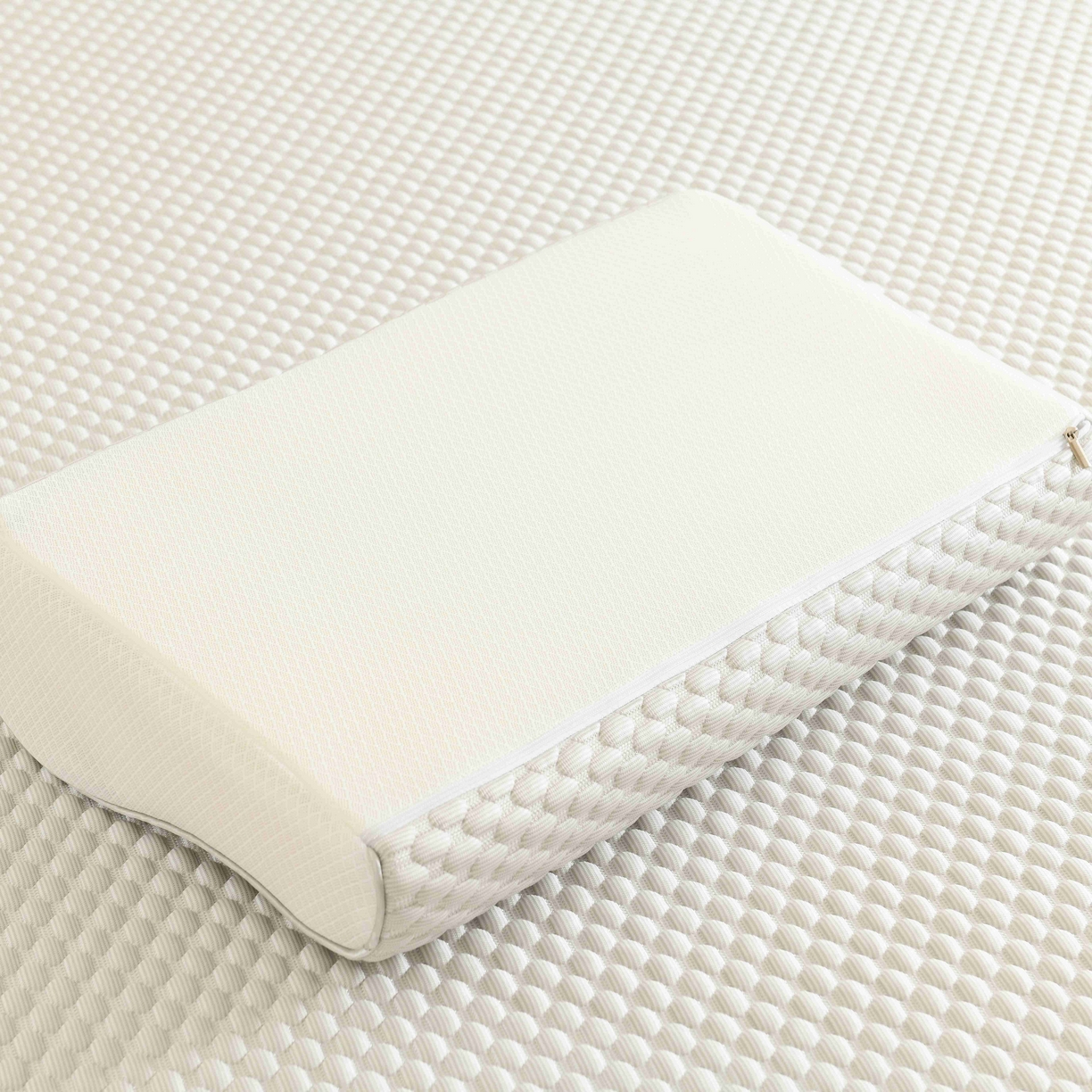 91家纺网 家纺一手货源 找家纺 小猫派 2025新款夏季冰丝凉感豆豆乳胶枕套清凉儿童记忆枕芯套 单枕套–纯灰