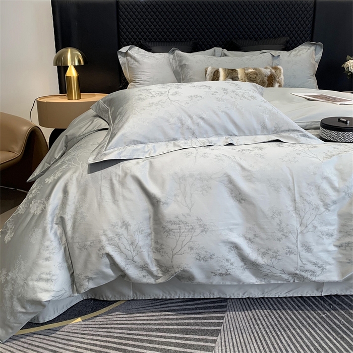 91家纺网 家纺一手货源 找家纺 莱豫 2025新款100支新疆阿克苏长绒棉提花四件套 斯卡纳