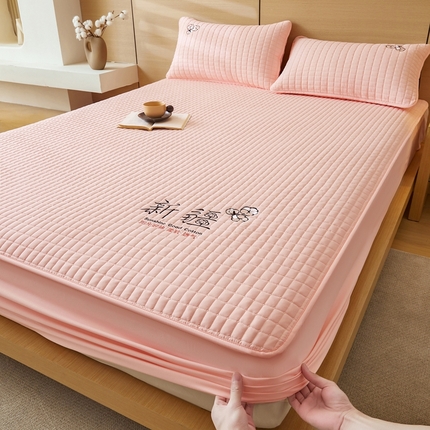 91家纺网 家纺一手货源 找家纺 （总）锦眠2025款刺绣新疆棉花夹棉床笠