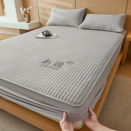 91家纺网 家纺一手货源 找家纺 （总）锦眠2025款刺绣新疆棉花夹棉床笠