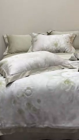 91家纺网 家纺一手货源 找家纺 立奥被业 2025年新款100%莱赛尔夏被莱赛尔夏被四件套天丝夏凉被 天仙子-绿