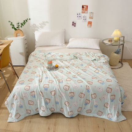 91家纺网 家纺一手货源 找家纺 （总）薇玛仕 2025新款印花凉感丝夏凉被空调被带氨自带凉感夏被