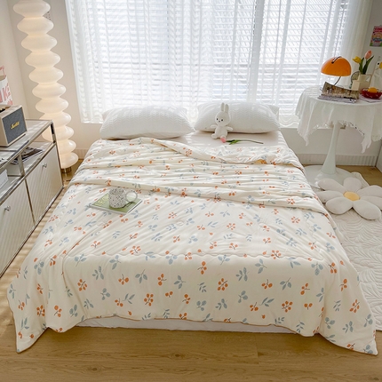 91家纺网 家纺一手货源 找家纺 （总）薇玛仕 2025新款A类牛奶丝针织棉印花大豆夏凉被空调被儿童被