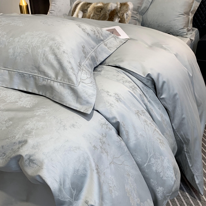 91家纺网 家纺一手货源 找家纺 莱豫 2025新款100支新疆阿克苏长绒棉提花四件套 斯卡纳