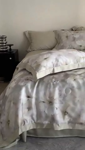 91家纺网 家纺一手货源 找家纺 立奥被业 2025年新款100%莱赛尔夏被莱赛尔夏被四件套天丝夏凉被 邂逅-绿