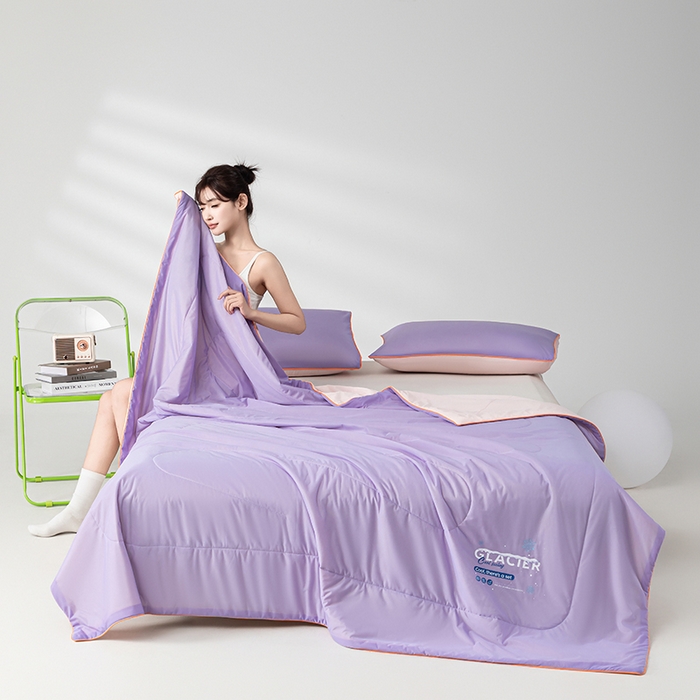 91家纺网 家纺一手货源 找家纺 （总）吾诺 2025新款冰柔丝氨纶瓜瓜被凉感被酷赛尔大豆夏被夏凉被凉感丝夏被