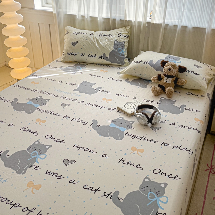 91家纺网 家纺一手货源 找家纺 仟人梦2025新款水洗棉印花床笠 追喵日记