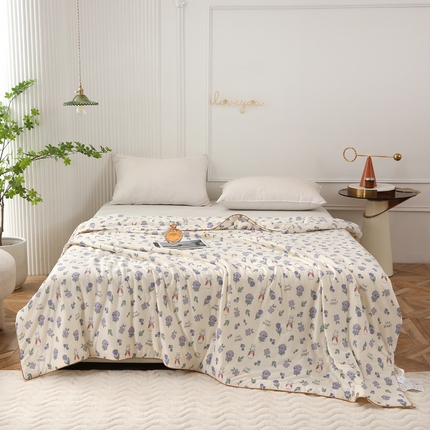 91家纺网 家纺一手货源 找家纺 （总）薇玛仕 2025新款A类牛奶丝针织棉印花大豆夏凉被空调被儿童被