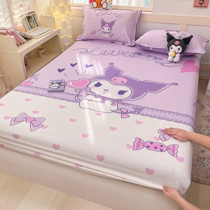 博雅 2025新款三丽鸥全棉大版床笠-第二批 气球库洛米