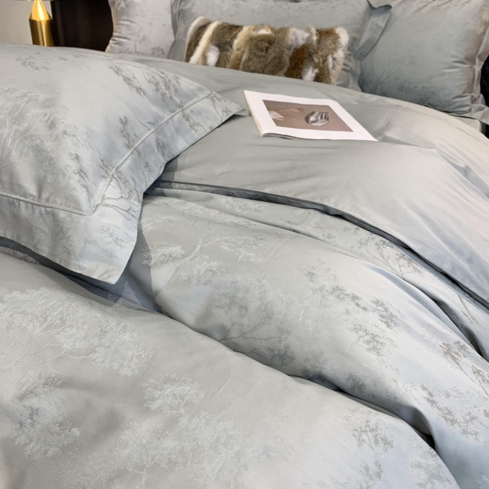 91家纺网 家纺一手货源 找家纺 莱豫 2025新款100支新疆阿克苏长绒棉提花四件套 斯卡纳