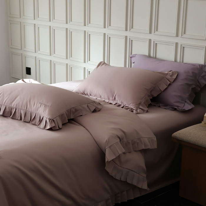 91家纺网 家纺一手货源 找家纺 轩和2025新款lf级80支超柔加密天丝棉四件套拍摄二 控价不低于468 488 香榭蔷薇