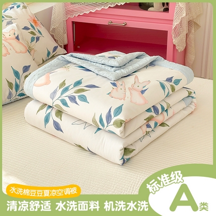 恒畅 2025新款A类水洗棉印花豆豆被抗菌夏被夏凉被空调被 一见倾心
