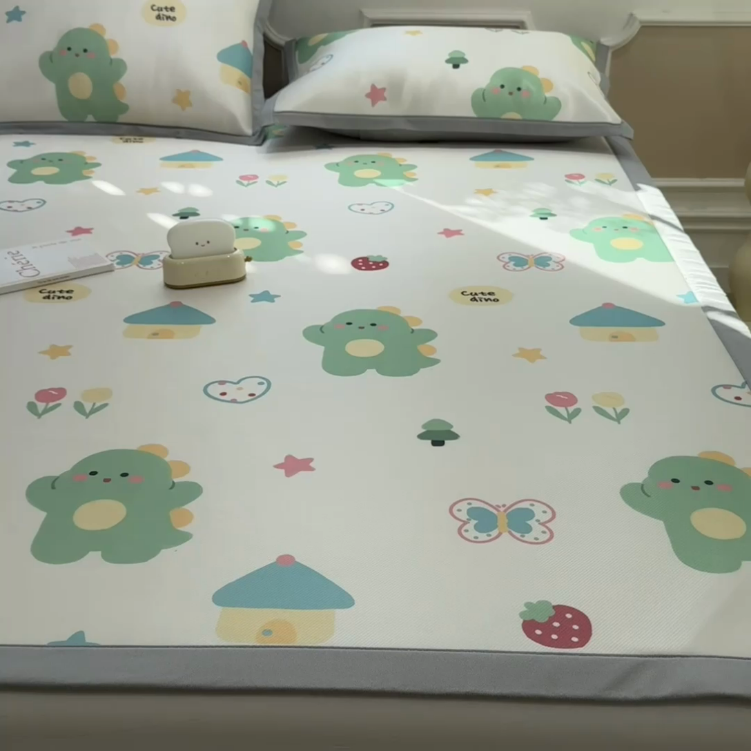 91家纺网 家纺一手货源 找家纺 （总）五月家纺 2025新款卡通冰丝印花凉席