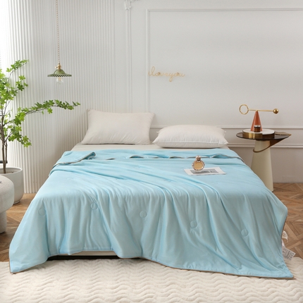 91家纺网 家纺一手货源 找家纺 （总）薇玛仕 2025新款A类牛奶丝针织棉印花大豆夏凉被空调被儿童被