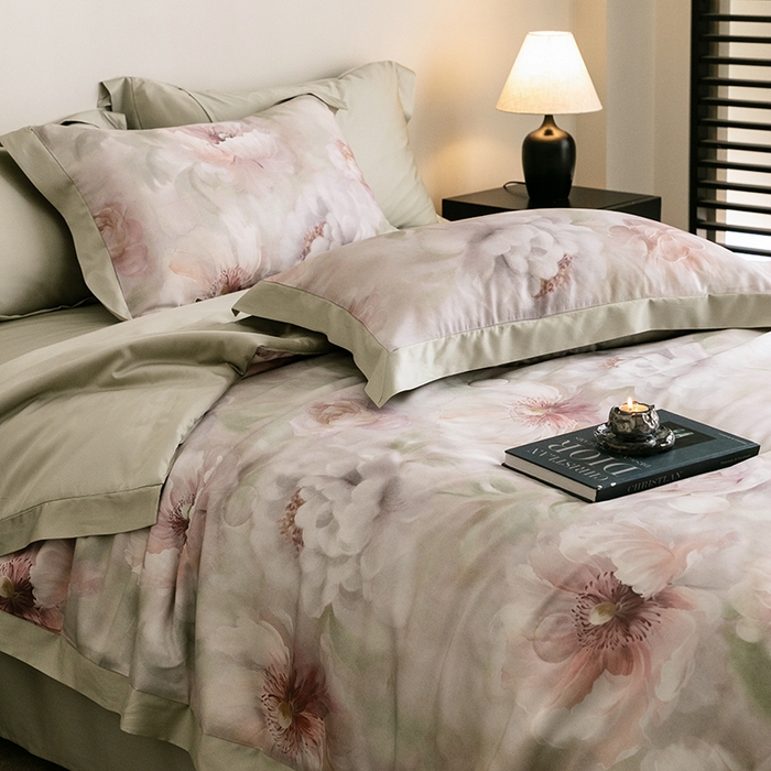 91家纺网 家纺一手货源 找家纺 立奥被业 2025年新款100%莱赛尔夏被莱赛尔夏被四件套天丝夏凉被 微澜-紫