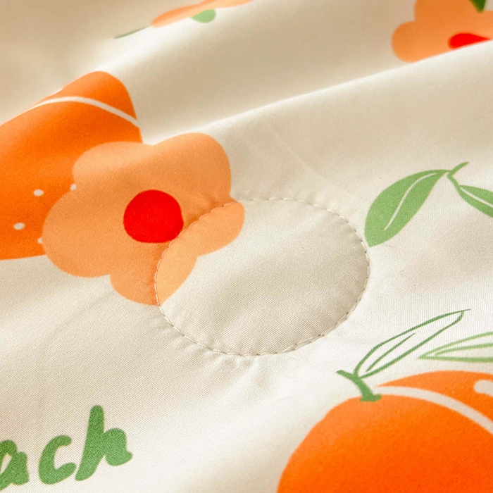 91家纺网 家纺一手货源 找家纺 恒畅 2025新款A类水洗棉印花豆豆被抗菌夏被夏凉被空调被 花橙之美