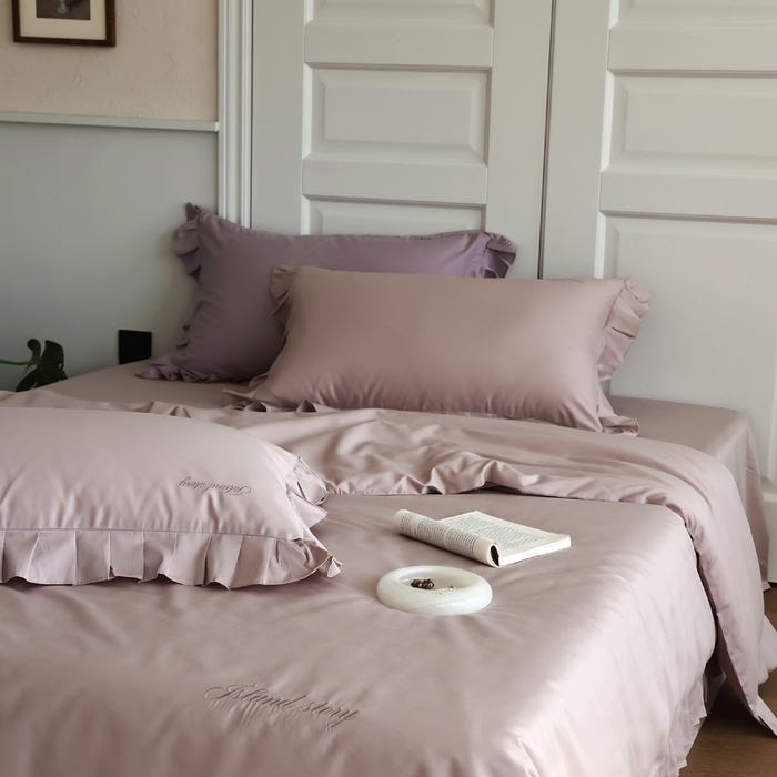 91家纺网 家纺一手货源 找家纺 轩和2025新款lf级80支超柔加密天丝棉四件套拍摄一控价不低于468 488 香榭蔷薇