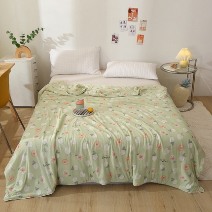 91家纺网 家纺一手货源 找家纺 （总）薇玛仕 2025新款印花凉感丝夏凉被空调被带氨自带凉感夏被