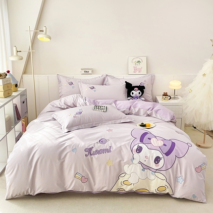 91家纺网 家纺一手货源 找家纺 （总）金绣美居 2025新款全棉大版卡通贴布绣春夏新款四件套-太空女孩