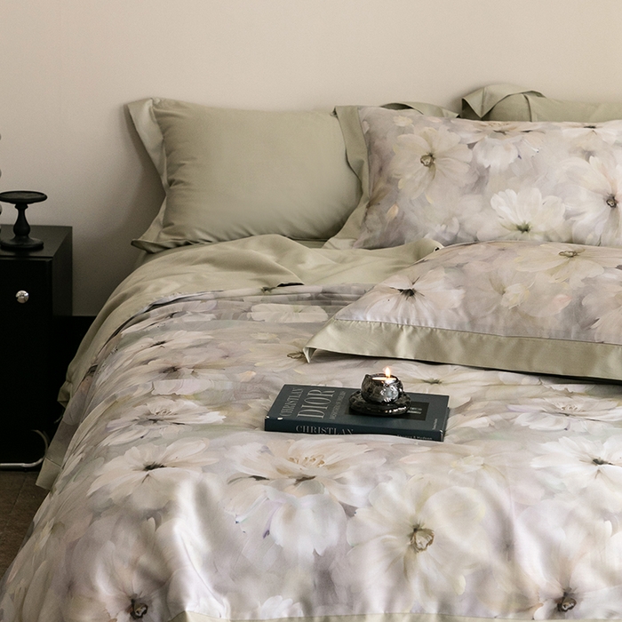 91家纺网 家纺一手货源 找家纺 立奥被业 2025年新款100%莱赛尔夏被莱赛尔夏被四件套天丝夏凉被 邂逅-绿