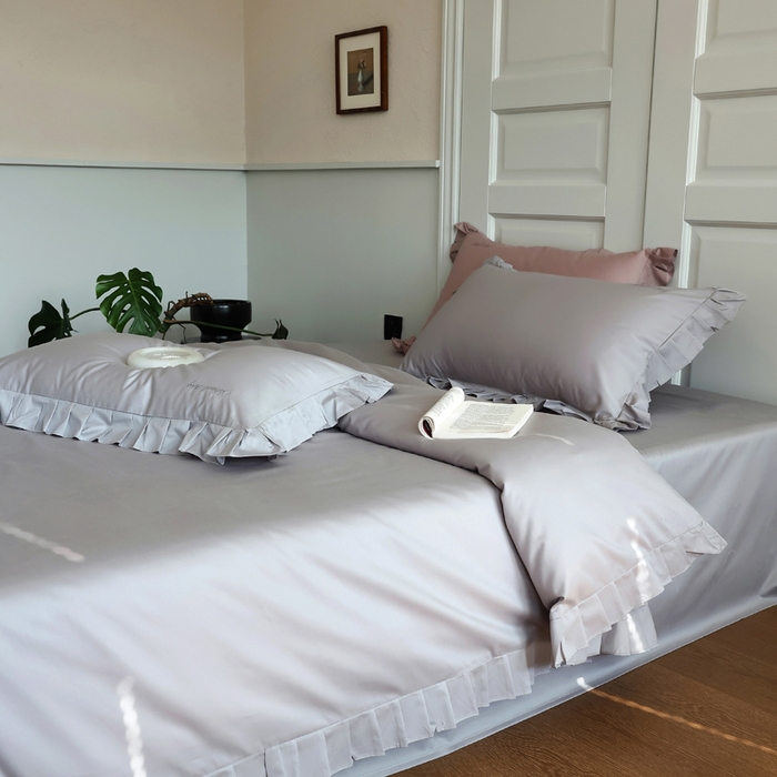 91家纺网 家纺一手货源 找家纺 轩和2025新款lf级80支超柔加密天丝棉四件套拍摄一控价不低于468 488 巴黎晨雾