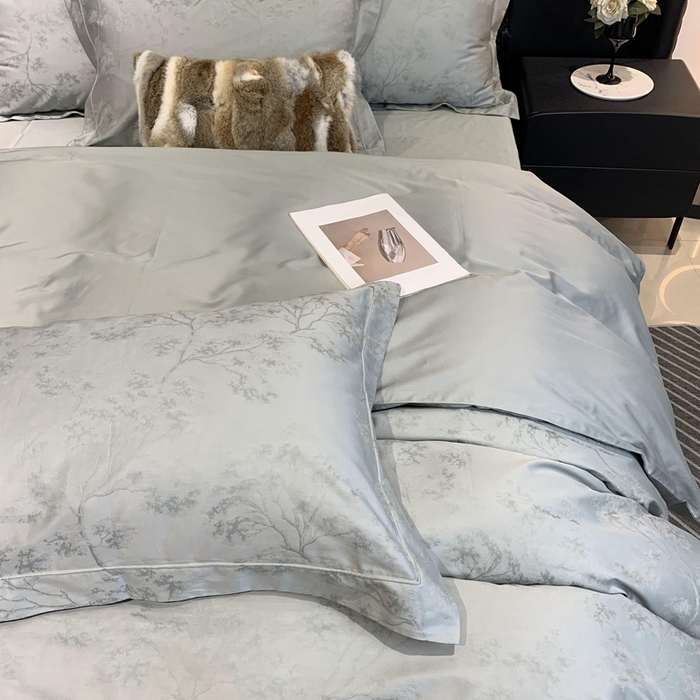 91家纺网 家纺一手货源 找家纺 莱豫 2025新款100支新疆阿克苏长绒棉提花四件套 斯卡纳