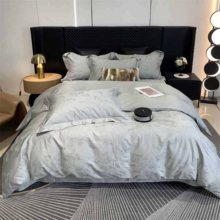 91家纺网 家纺一手货源 找家纺 莱豫 2025新款100支新疆阿克苏长绒棉提花四件套 斯卡纳