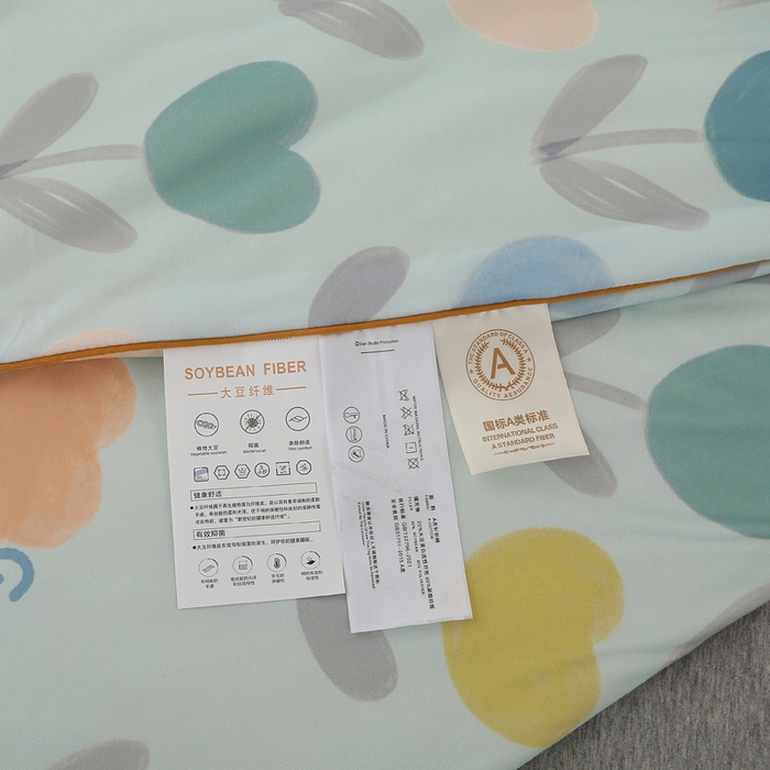 91家纺网 家纺一手货源 找家纺 薇玛仕 2025新款A类牛奶丝针织棉印花大豆夏凉被空调被儿童被 郁金香