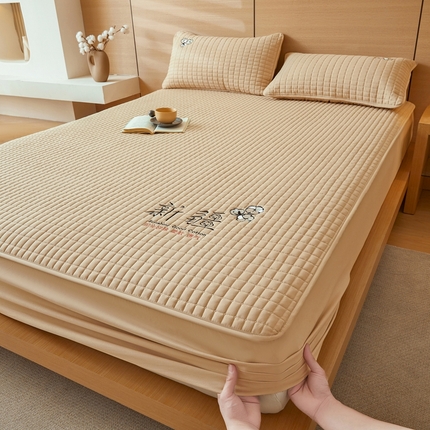 91家纺网 家纺一手货源 找家纺 （总）锦眠2025款刺绣新疆棉花夹棉床笠