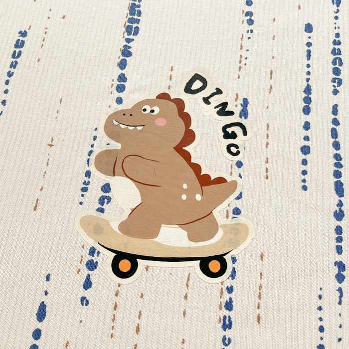 91家纺网 家纺一手货源 找家纺 博雅 2025新款全棉老粗布烫画床笠系列 纹理-滑板龙