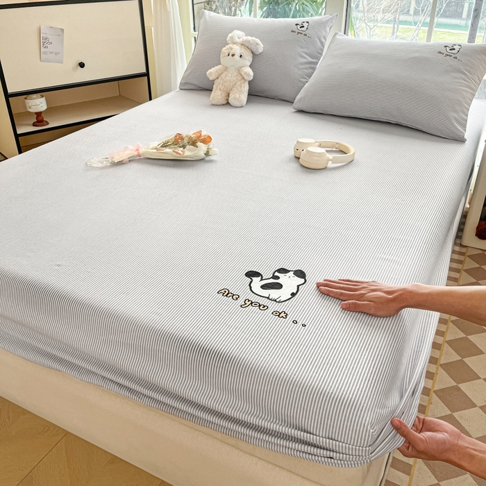 91家纺网 家纺一手货源 找家纺 （总）博雅 2025新款全棉老粗布烫画床笠系列