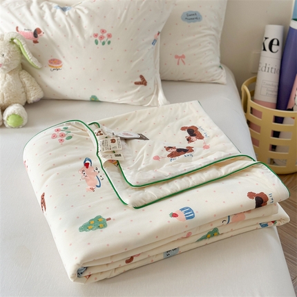 暖生活2025新款牛奶针织小清新卡通大豆夏被 被子被芯 小绘本