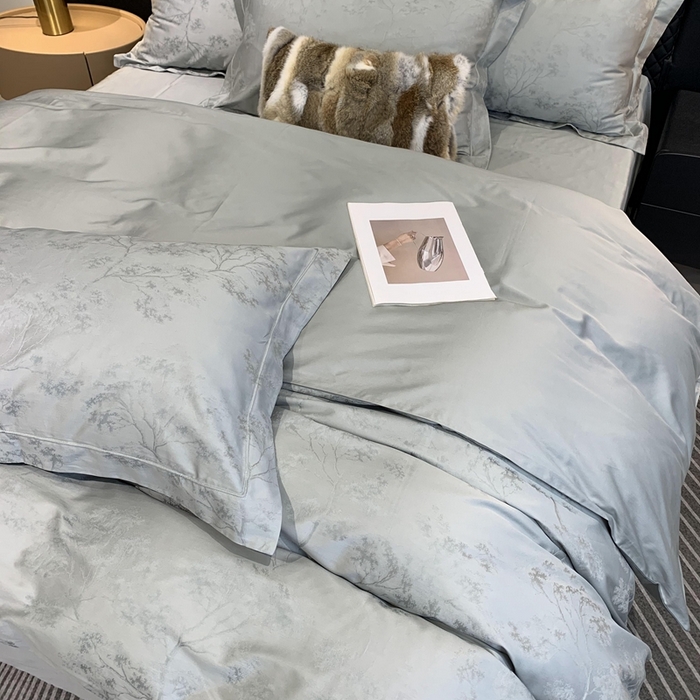 91家纺网 家纺一手货源 找家纺 莱豫 2025新款100支新疆阿克苏长绒棉提花四件套 斯卡纳