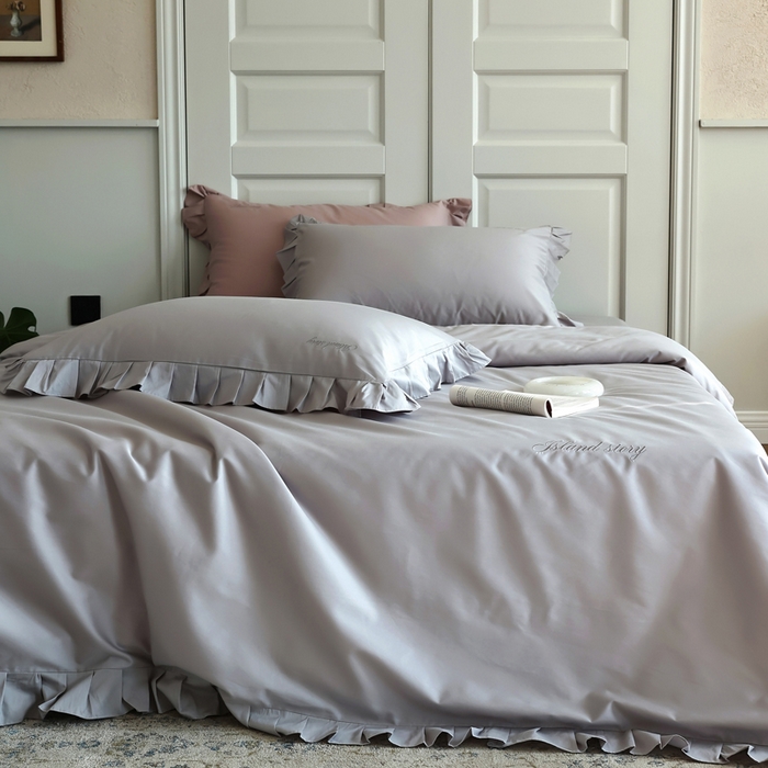 91家纺网 家纺一手货源 找家纺 轩和2025新款lf级80支超柔加密天丝棉四件套拍摄一控价不低于468 488 巴黎晨雾