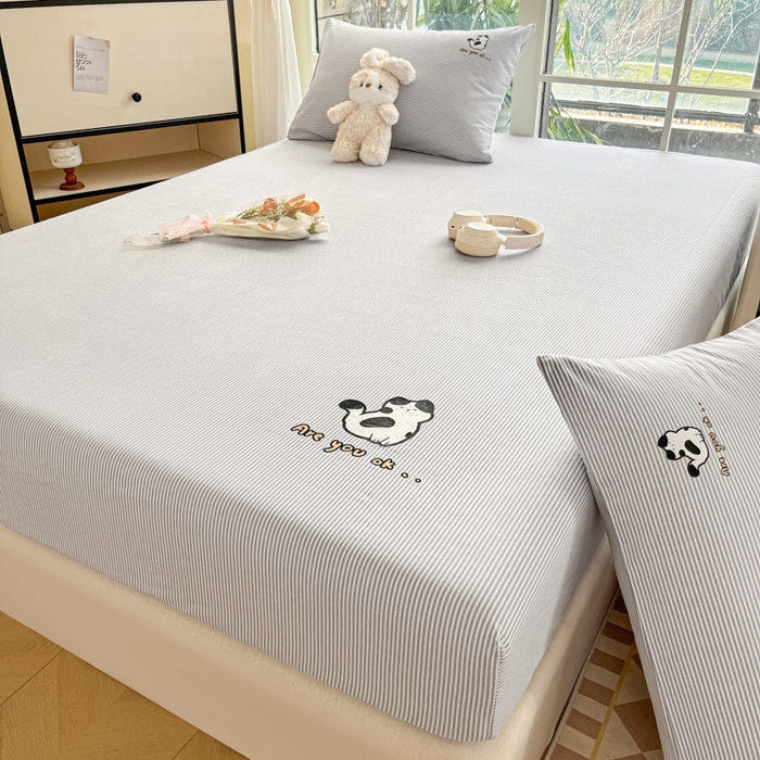 91家纺网 家纺一手货源 找家纺 （总）博雅 2025新款全棉老粗布烫画床笠系列