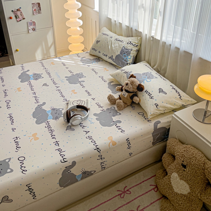 91家纺网 家纺一手货源 找家纺 仟人梦2025新款水洗棉印花床笠 追喵日记