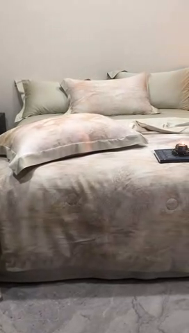 91家纺网 家纺一手货源 找家纺 立奥被业 2025年新款100%莱赛尔夏被莱赛尔夏被四件套天丝夏凉被 墨屿-绿